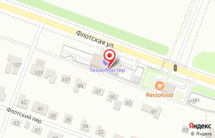 Торгово-технический центр Техномастер на Флотской улице на карте