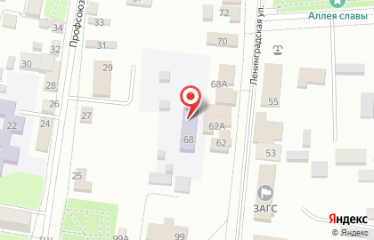 Детский сад Светлячок, детский сад №1 на улице Ленинградской на карте