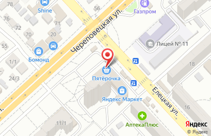 Образовательный центр Филин на Елецкой улице на карте