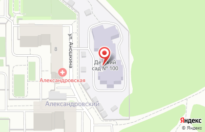 Детский сад №100 в Курчатовском районе на карте