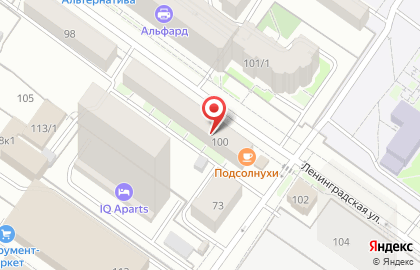 Ресторан самообслуживания Солнечный День на улице Ленинградской на карте