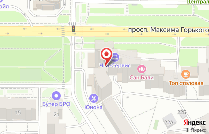 Торгово-монтажная компания Панорама на проспекте Максима Горького на карте