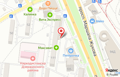 Кулинария МАН на проспекте Маршала Жукова на карте