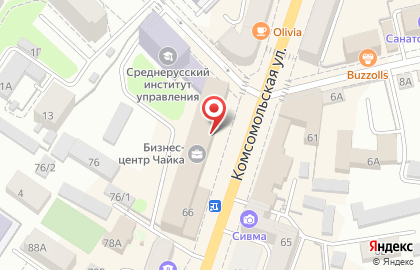 Автошкола Центральная Орловская Автошкола в Заводском районе на карте