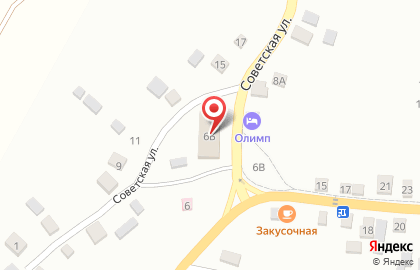 Супермаркет Пятёрочка на Советской улице на карте