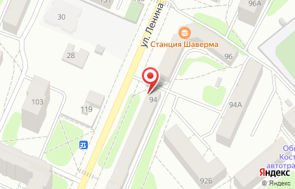 Кафе Лаззат на улице Ленина на карте