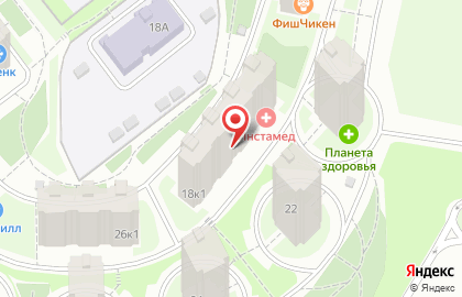 Медицинский центр Инстамед на улице Курыжова в Домодедово на карте
