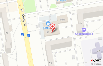 Монетка, Торговая Сеть на улице Юности на карте