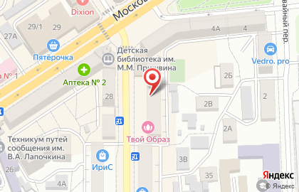Магазин Аэлита-Орел в Железнодорожном районе на карте