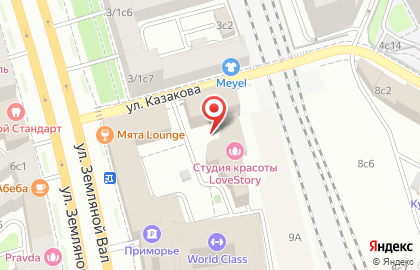 Свадебная Империя на улице Казакова на карте