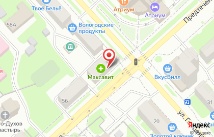 Салон оптики Сияние на Предтеченской улице на карте