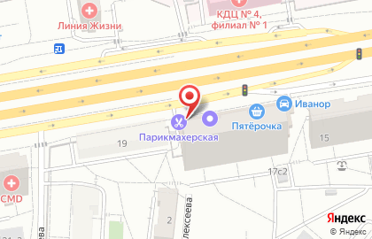 Парикмахерская в Москве на карте