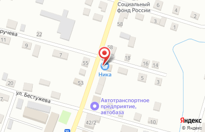 Продуктовый магазин Ника на улице Ленина на карте