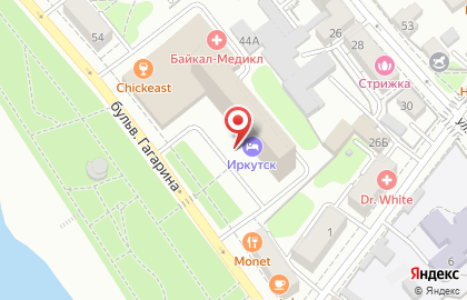 Отель Иркутск на карте