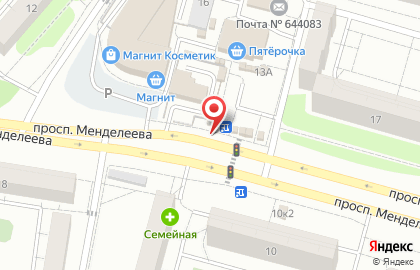 Киоск фастфудной продукции, Советский округ на проспекте Менделеева на карте