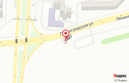 Шиномонтажная мастерская на улице Ленинградской на карте
