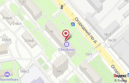 Служба курьерской доставки СберЛогистика в Огородном проезде на карте