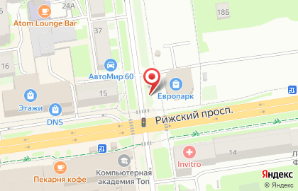 Стрит-фуд кафе PskovBarFood на Рижском проспекте на карте