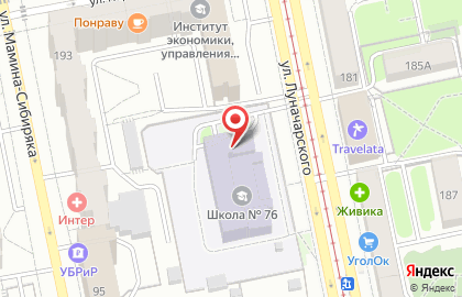 Мягкий стиль на улице Луначарского на карте