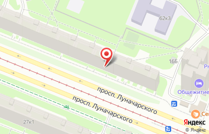 Салон красоты Леди на проспекте Луначарского на карте
