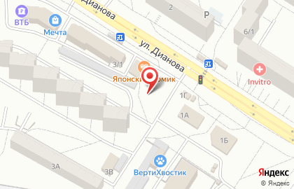 Магазин пива БИРхаус на улице Дианова на карте