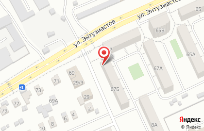 Магазин Красное & Белое на улице Энтузиастов, 67б на карте