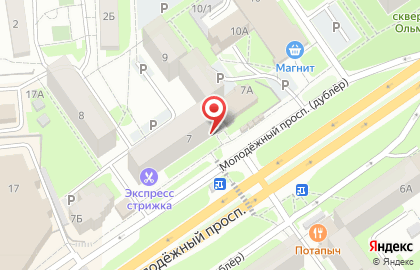 Аптека Даровита в микрорайоне Ольминского на карте