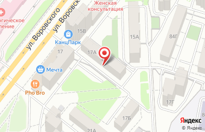 Маникюрный салон Мастерская Красоты на улице Воровского на карте
