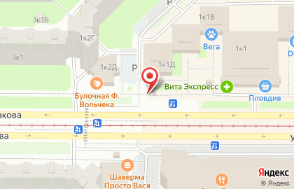 Киоск овощей и фруктов на улице Маршала Казакова на карте
