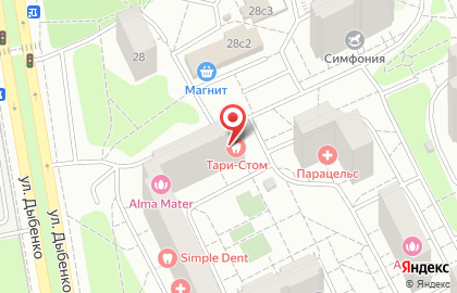 Автошкола ЯПрава на улице Дыбенко на карте