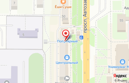 Магазин Популярный на проспекте Автозаводцев на карте