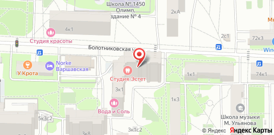 Академия развития интеллекта AMAkids на Болотниковской улице, 3 к 1 на карте