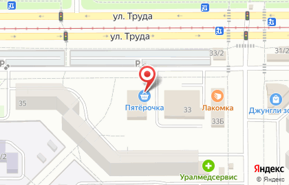 Дискаунтер Пятёрочка в Орджоникидзевском районе на карте
