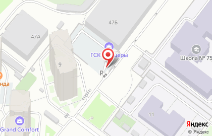 Автостоянка Офицеры на карте