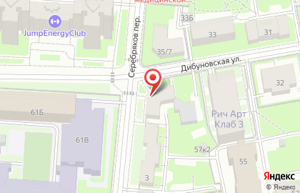 Элипс на Дибуновской улице на карте