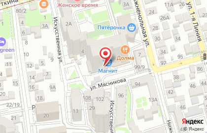 Супермаркет Магнит в Ростове-на-Дону на карте