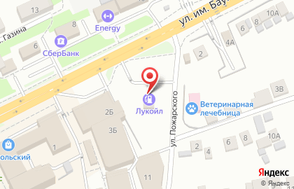 АЗС Лукойл в Правобережном районе на карте