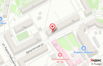 Рекламное агентство Пятое солнце на Депутатской улице на карте