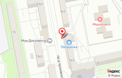 Супермаркет Пятёрочка на улице Авиатриссы Зверевой в Гатчине на карте