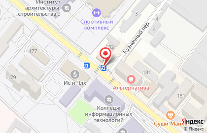 Продуктовый магазин на улице Толстого на карте