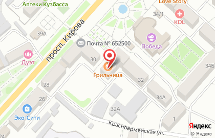Кафе быстрого питания Грильница на карте