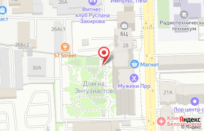 ​Барбершоп МУЖИКИ ПРО на улице Энтузиастов на карте