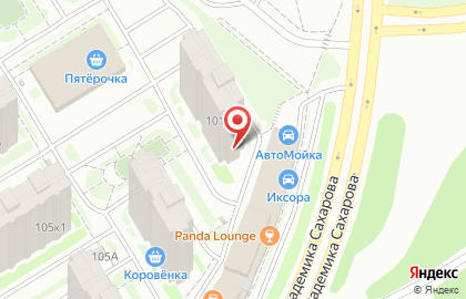 Аппарат горячих напитков на улице Академика Сахарова на карте