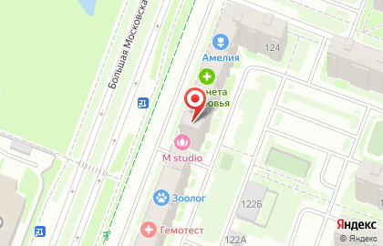 Салон красоты M Studio на Большой Московской улице на карте