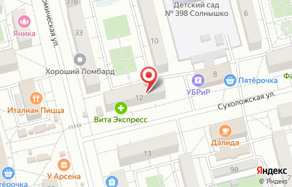 Сеть офисов ТОП-окна на Сухоложской улице на карте