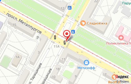 Акцент на проспекте Металлургов на карте