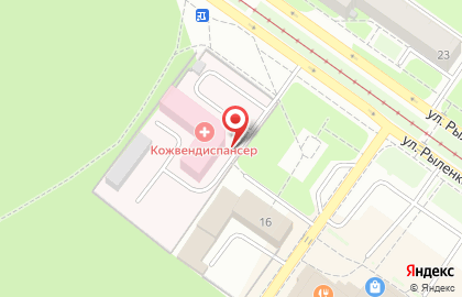 Областной кожно-венерологический диспансер на улице Рыленкова на карте