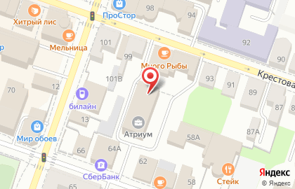 ТЦ Атриум на улице Чкалова на карте
