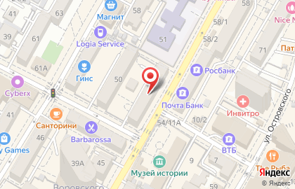 Магазин Табак 123 на улице Воровского на карте