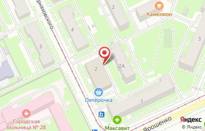 Магазин мужской одежды на ул. Черняховского, 2 на карте